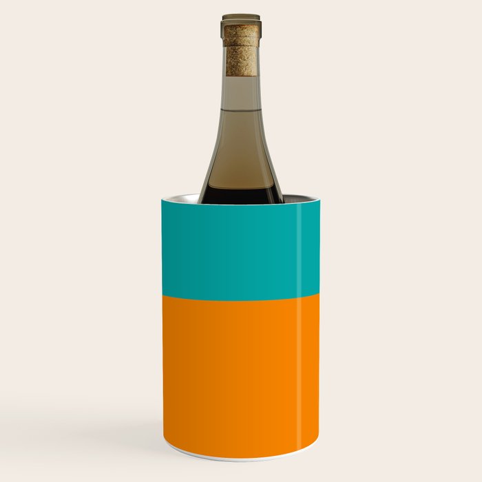 Clarity - Orange and Turquoise Minimalist Wine Chiller Gallery Image 3