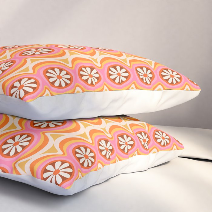 Wavy Daisy Pillow Sham Gallery Image 3