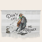 "Don't Call Me Honey" Cowgirl On Horseback Shooting a Rattlesnake Wall Hanging Gallery Image 1