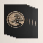Enso Zen Circle and Bonsai Tree Gold Wrapping Paper Gallery Image 3