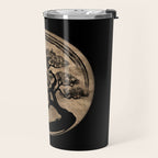 Enso Zen Circle and Bonsai Tree Gold Travel Mug Gallery Image 2