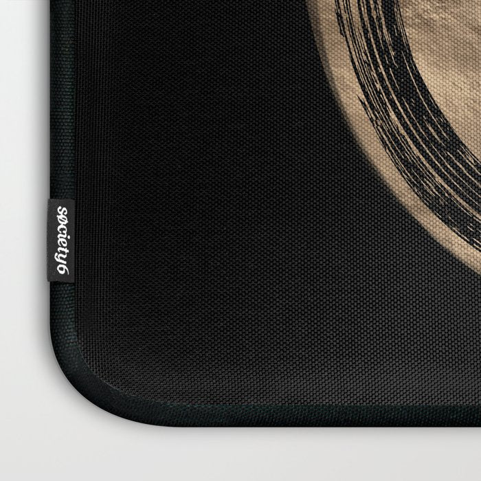 Enso Zen Circle and Bonsai Tree Gold Laptop Sleeve Gallery Image 3