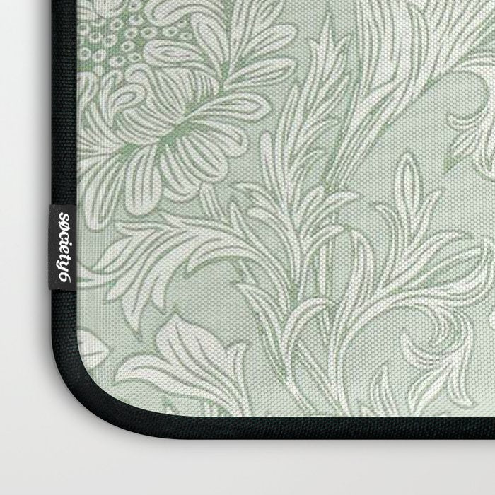 William Morris Chrysanthemum Toile Willow Green Laptop Sleeve Gallery Image 3