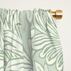 William Morris Chrysanthemum Toile Willow Green Window Curtain Gallery Image 2