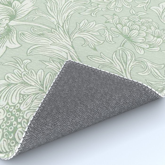 William Morris Chrysanthemum Toile Willow Green Rug Gallery Image 4