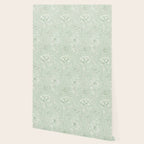 William Morris Chrysanthemum Toile Willow Green Wallpaper Gallery Image 2