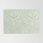 William Morris Chrysanthemum Toile Willow Green Rug Gallery Image 2