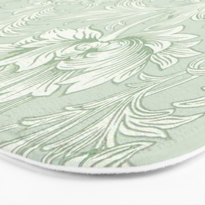 William Morris Chrysanthemum Toile Willow Green Bath Mat Gallery Image 3