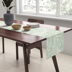 William Morris Chrysanthemum Toile Willow Green Table Runner Gallery Image 2
