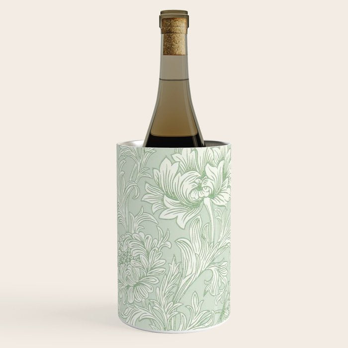 William Morris Chrysanthemum Toile Willow Green Wine Chiller Gallery Image 3