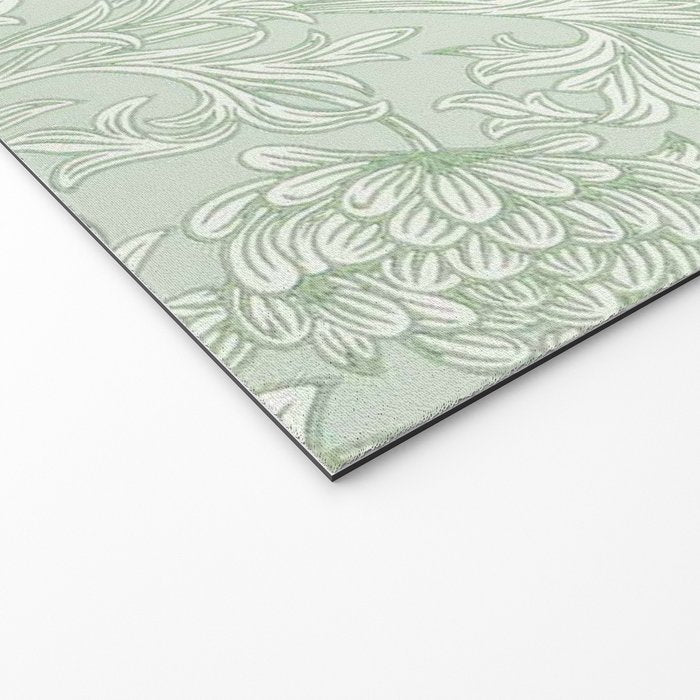 William Morris Chrysanthemum Toile Willow Green Welcome Mat Gallery Image 2