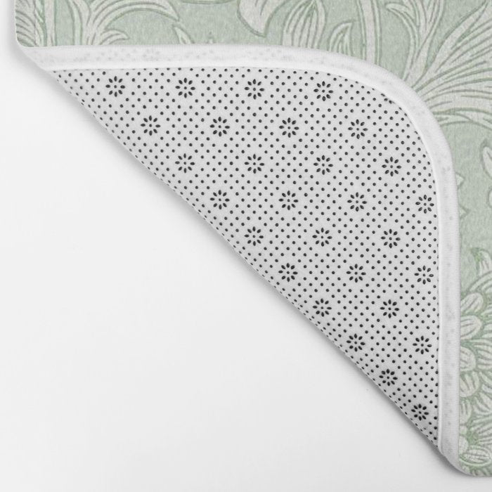 William Morris Chrysanthemum Toile Willow Green Bath Mat Gallery Image 2