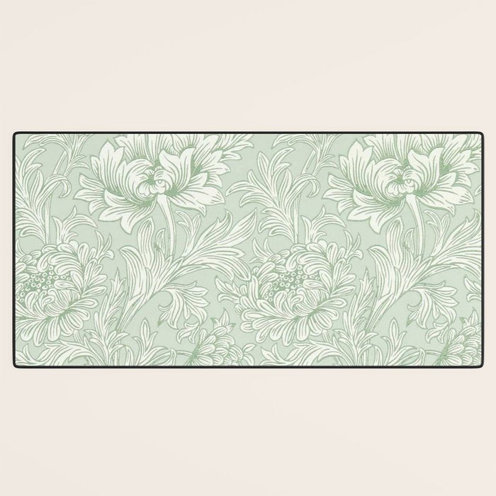 William Morris Chrysanthemum Toile Willow Green Desk Mat Gallery Image 3