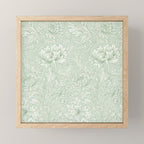 William Morris Chrysanthemum Toile Willow Green Mini Art Print Gallery Image 1