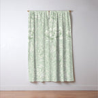 William Morris Chrysanthemum Toile Willow Green Window Curtain Gallery Image 3