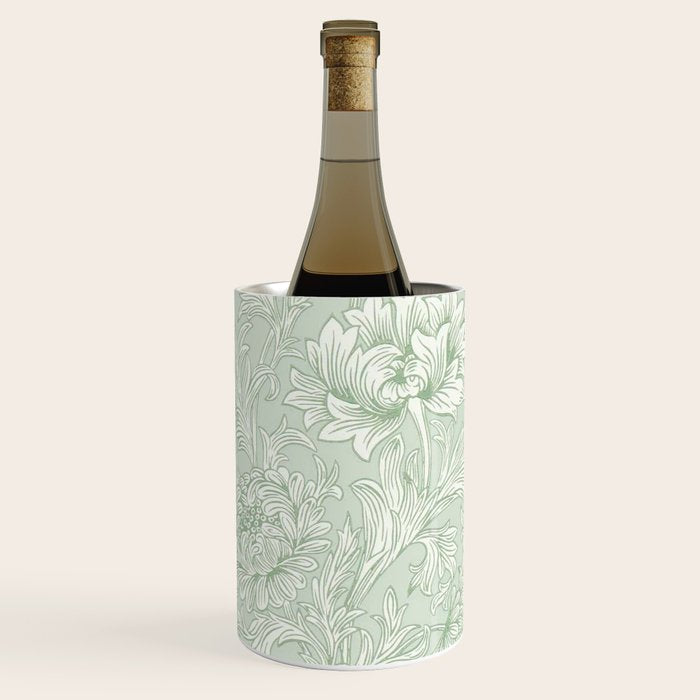 William Morris Chrysanthemum Toile Willow Green Wine Chiller Gallery Image 2