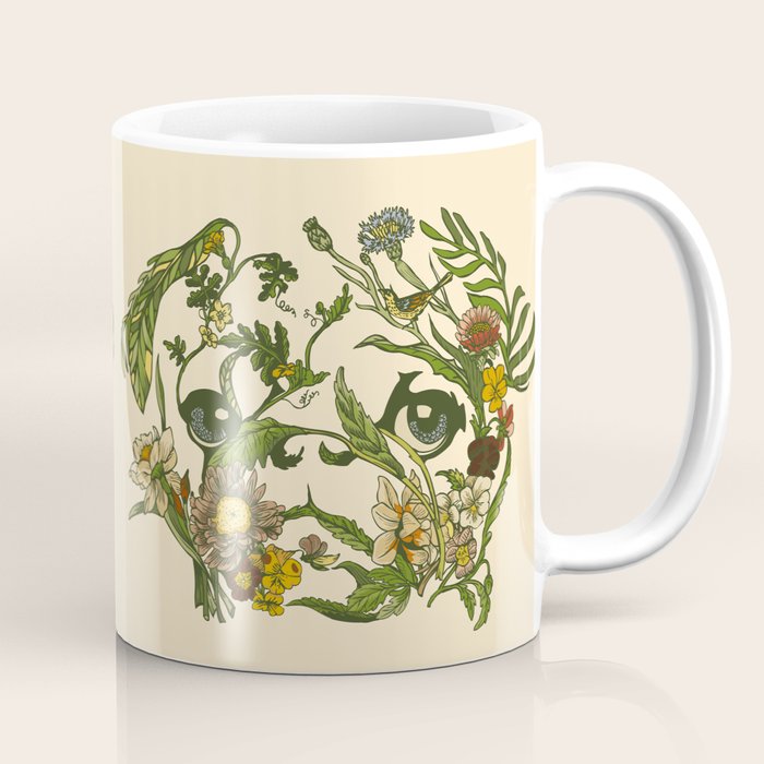 Botanical Pug Coffee Mug Gallery Image 1