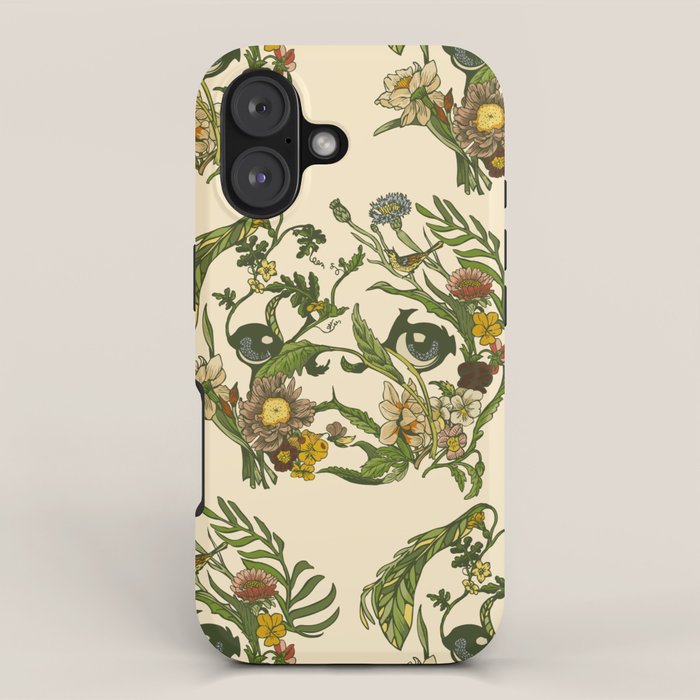 Botanical Pug iPhone Case Gallery Image 1