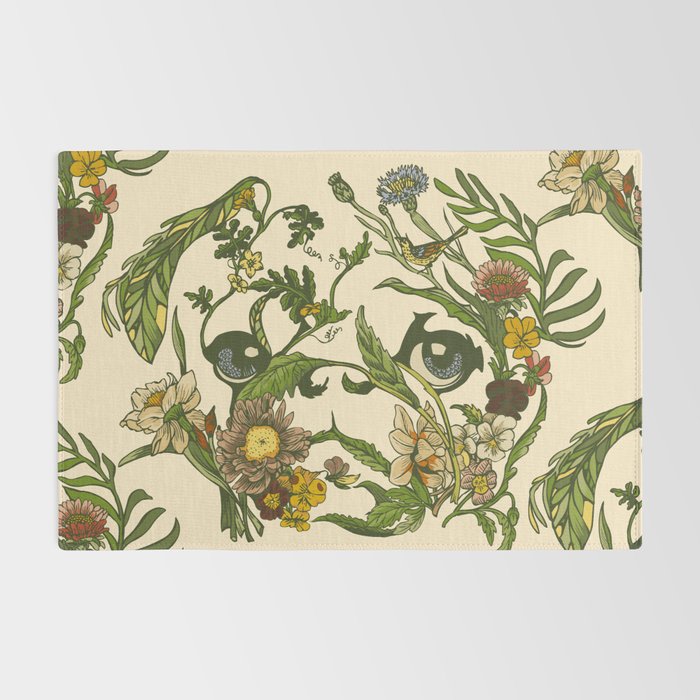 Botanical Pug Rug Gallery Image 2