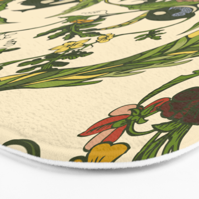 Botanical Pug Bath Mat Gallery Image 3