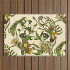 Botanical Pug Outdoor Rug Gallery Image 1