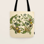 Botanical Pug Tote Bag Gallery Image 1