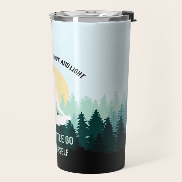 I'm Mostly Peace, Love And Light And A Little Go Fuck Yourself Funny Saying Travel Mug Gallery Image 2