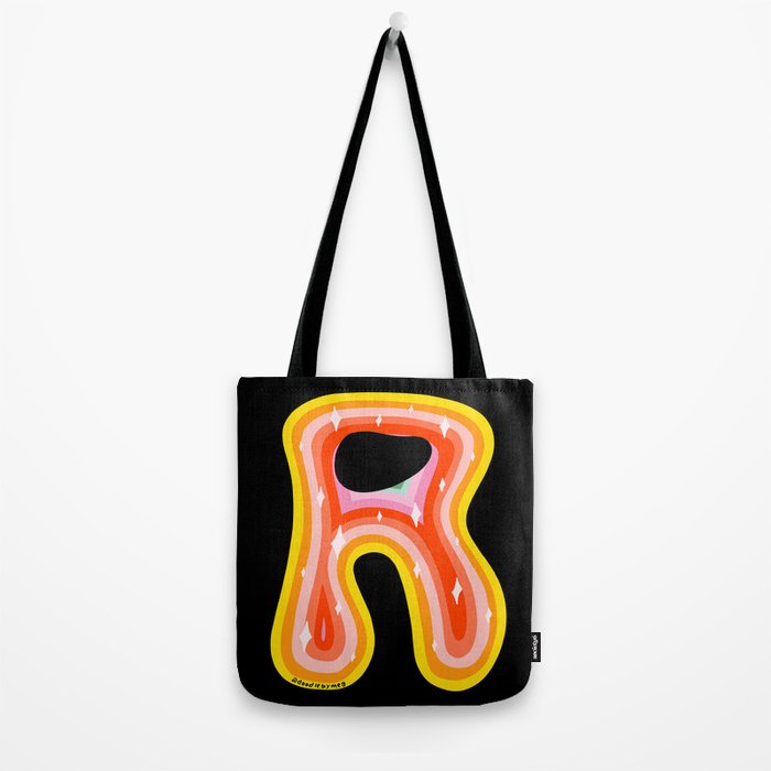R Rainbow Tote Bag Gallery Image 2