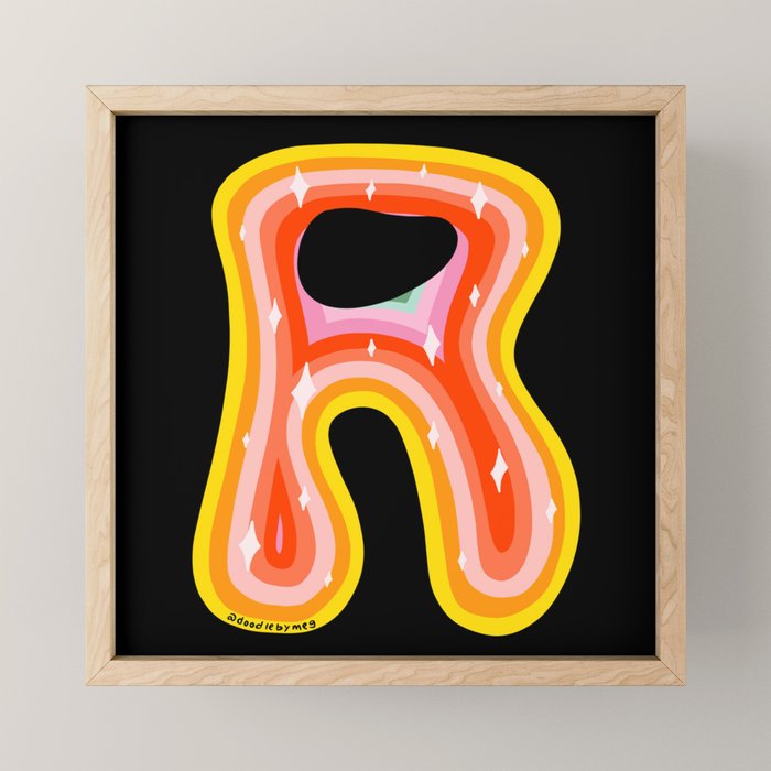 R Rainbow Mini Art Print Gallery Image 1