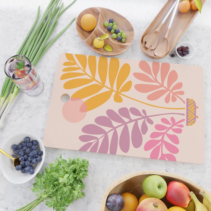 Retro Dancing Garden Cutting Board Gallery Image 2