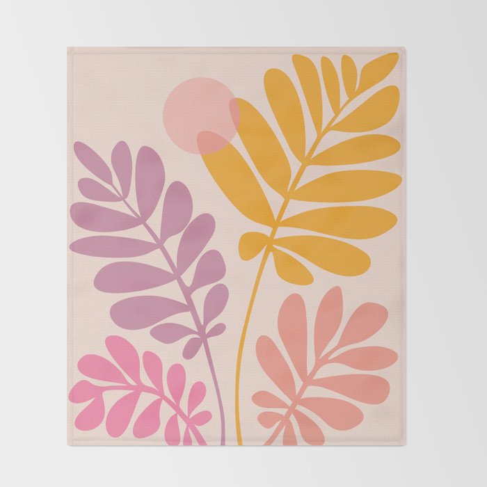 Retro Dancing Garden Throw Blanket Gallery Image 2