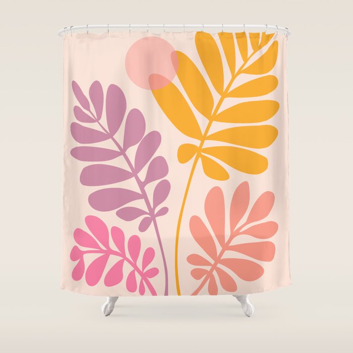 Retro Dancing Garden Shower Curtain Gallery Image 1