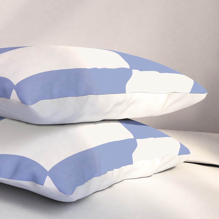 wavy check | cobalt Pillow Sham Gallery Image 3