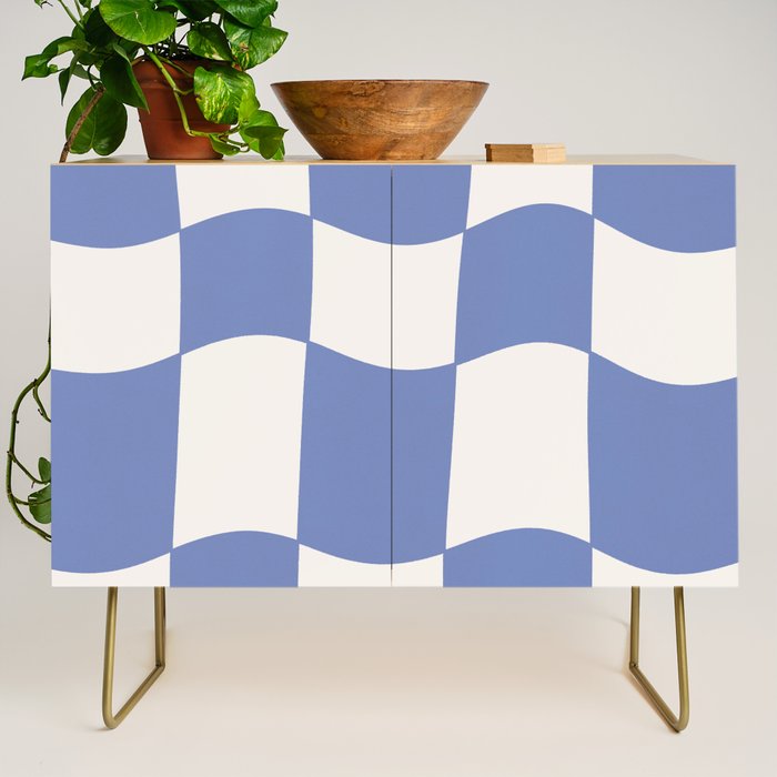 wavy check | cobalt Credenza Gallery Image 1