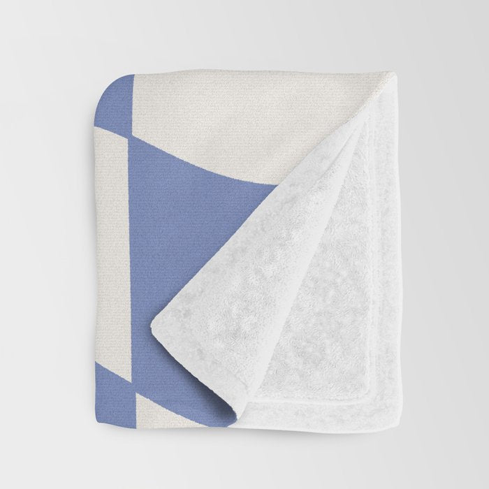 wavy check | cobalt Throw Blanket Gallery Image 3