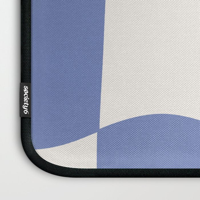wavy check | cobalt Laptop Sleeve Gallery Image 3