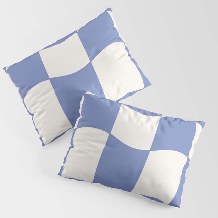 wavy check | cobalt Pillow Sham Gallery Image 3
