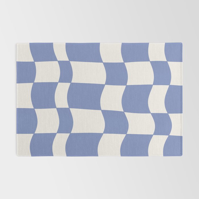 wavy check | cobalt Rug Gallery Image 2