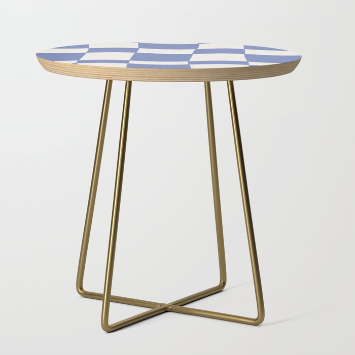 wavy check | cobalt Side Table Gallery Image 1