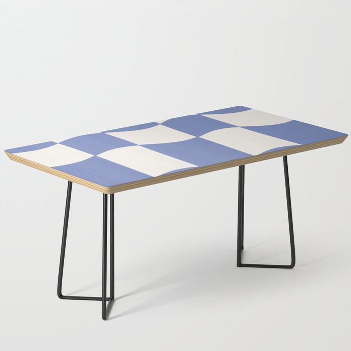 wavy check | cobalt Coffee Table Gallery Image 1