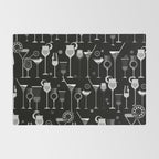 Retro Vintage Cocktail Pattern 3 Rug Gallery Image 2