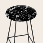 Retro Vintage Cocktail Pattern 3 Stool Gallery Image 2