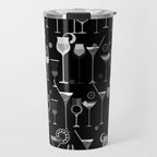 Retro Vintage Cocktail Pattern 3 Travel Mug Gallery Image 1