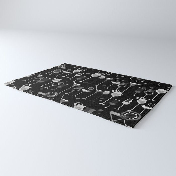 Retro Vintage Cocktail Pattern 3 Rug Gallery Image 3