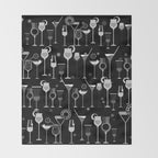 Retro Vintage Cocktail Pattern 3 Throw Blanket Gallery Image 2