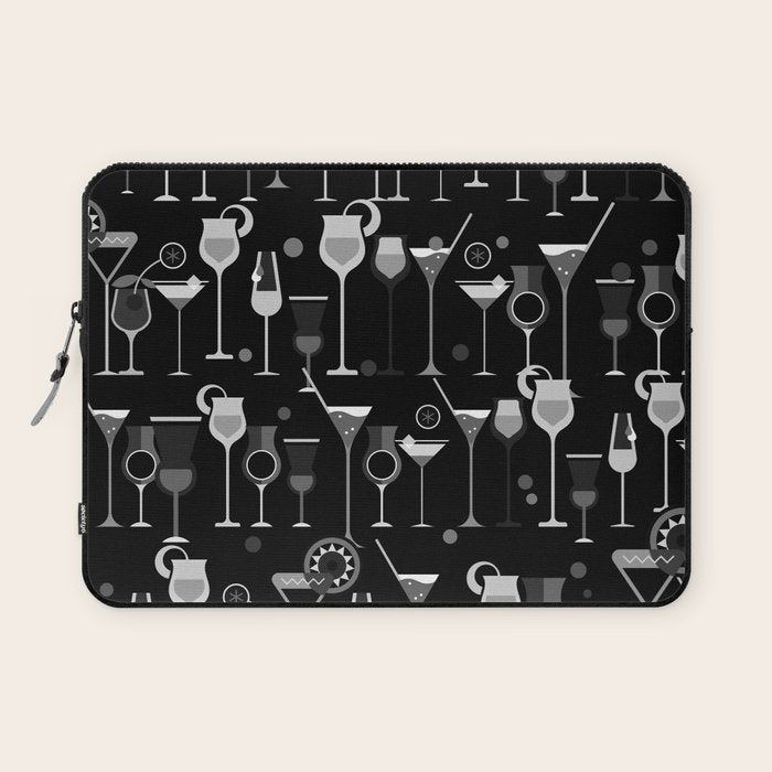 Retro Vintage Cocktail Pattern 3 Laptop Sleeve Gallery Image 1