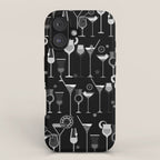Retro Vintage Cocktail Pattern 3 iPhone Case Gallery Image 1