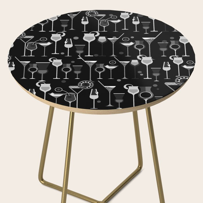 Retro Vintage Cocktail Pattern 3 Side Table Gallery Image 2