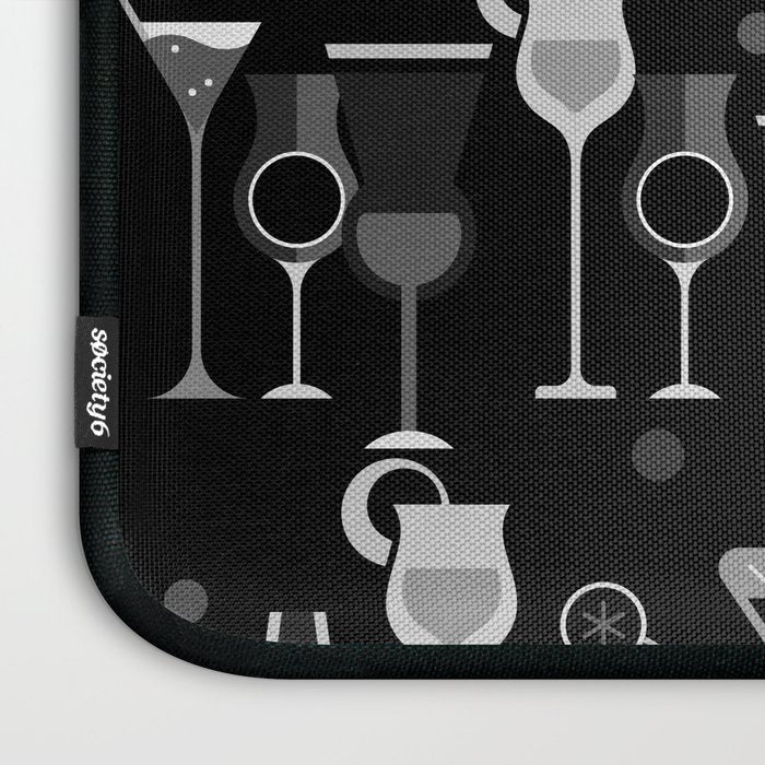 Retro Vintage Cocktail Pattern 3 Laptop Sleeve Gallery Image 3