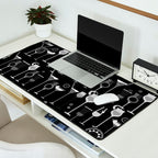 Retro Vintage Cocktail Pattern 3 Desk Mat Gallery Image 2